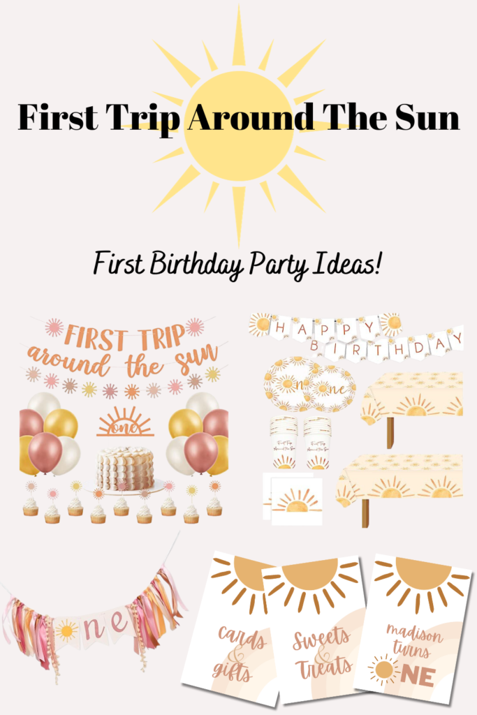 first birthday party decor ideas for first trip around the sun theme