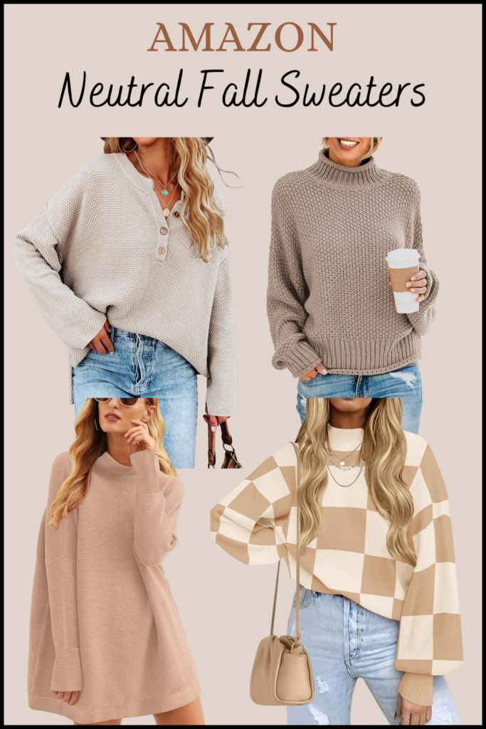 amazon neutral fall sweaters