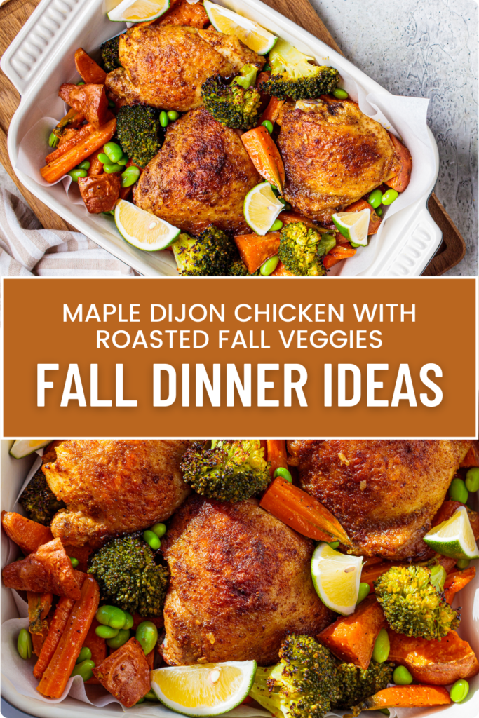 Maple Dijon Chicken with Roasted Fall Veggies Recipe